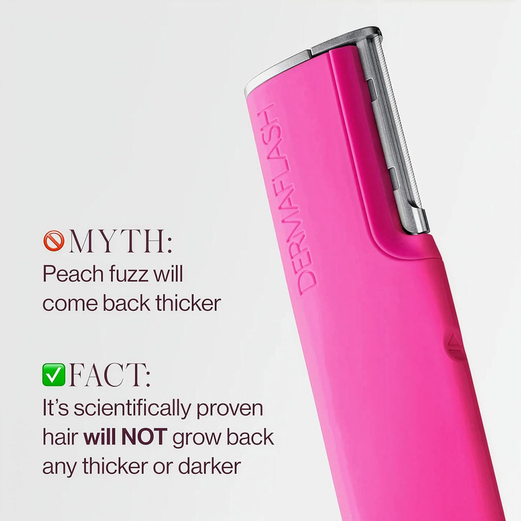 DERMAFLASH LUXE+ Sonic Dermaplaning Tool for Face Peach Fuzz Removal, Anti-Aging and Exfoliation
