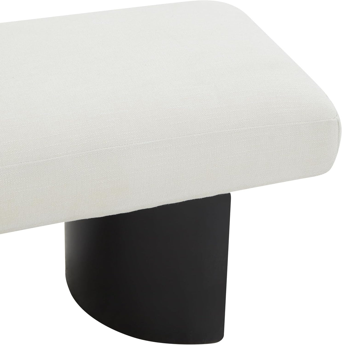 SAFAVIEH Couture Collection Raelee Modern Contemporary White/Black Metal Legs Bench