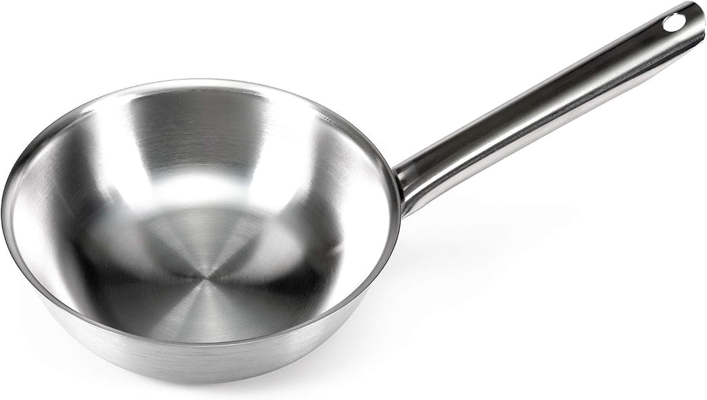 Matfer Bourgeat Tradition Stainless Steel Flared Saute Pan, 9 1/2'