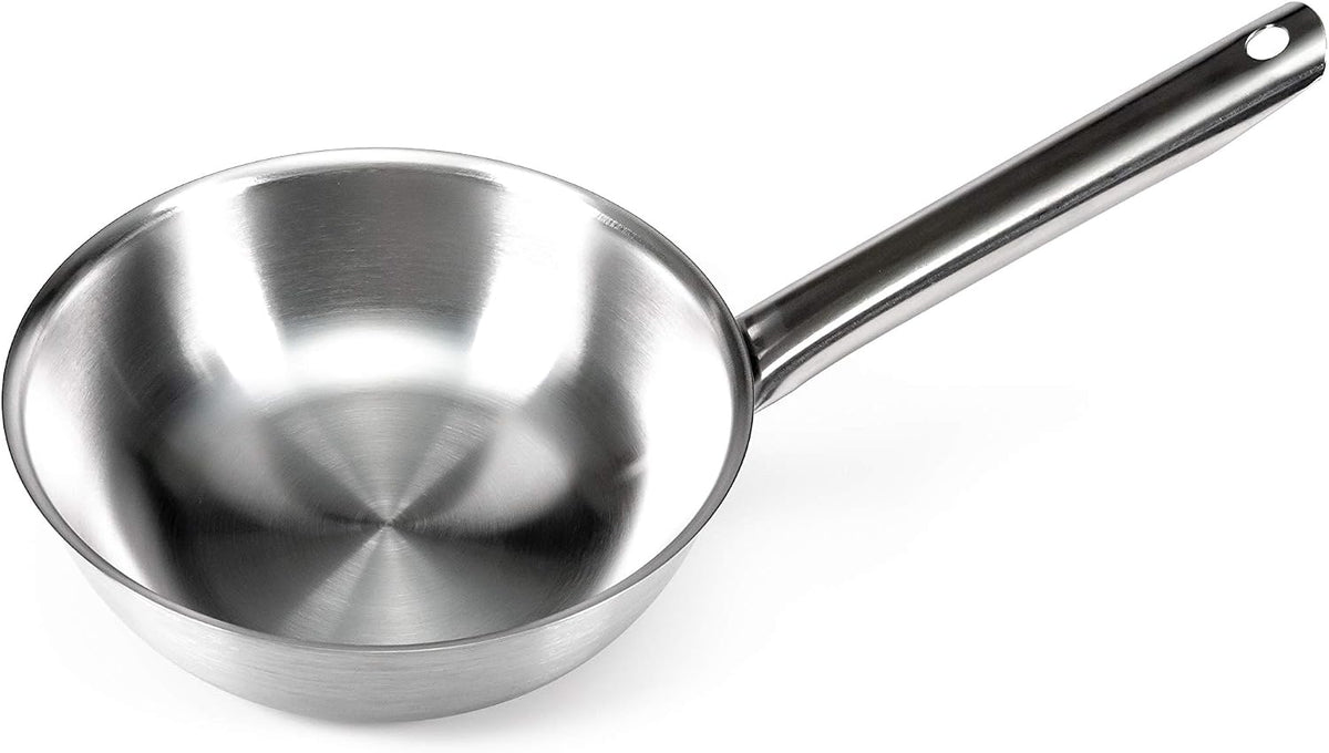 Matfer Bourgeat Tradition Stainless Steel Flared Saute Pan, 9 1/2'