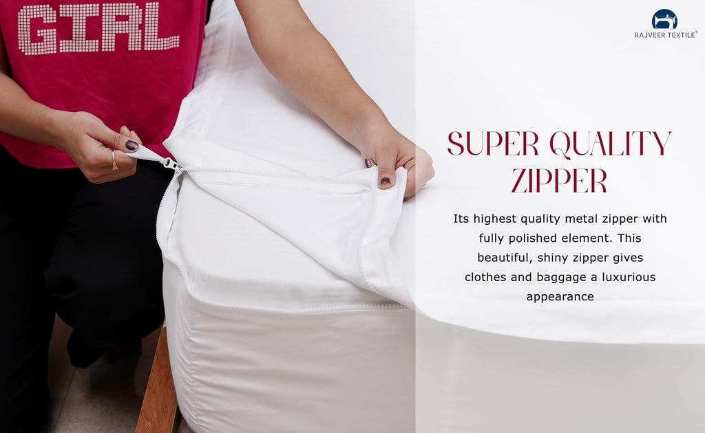 Microfiber Bed Sheet Set – Zip-On Fitted Sheet Set | 16' Deep Pocket | Includes 1 Fitted Base & 2 Top Zip-On Sheets | Full Size, Teel Green Color