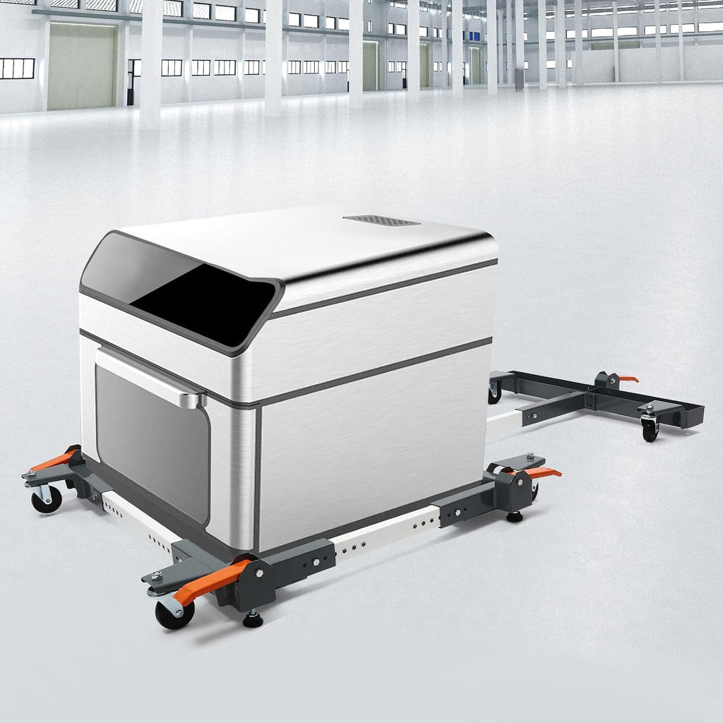 Heavy Duty Mobile Base, 600 lbs Industrial Adjustable Equipment Dolly, Universal Steel Mobile Base with Locking Casters for Factory/Home Use, 23-76 Inch Length Adjustment