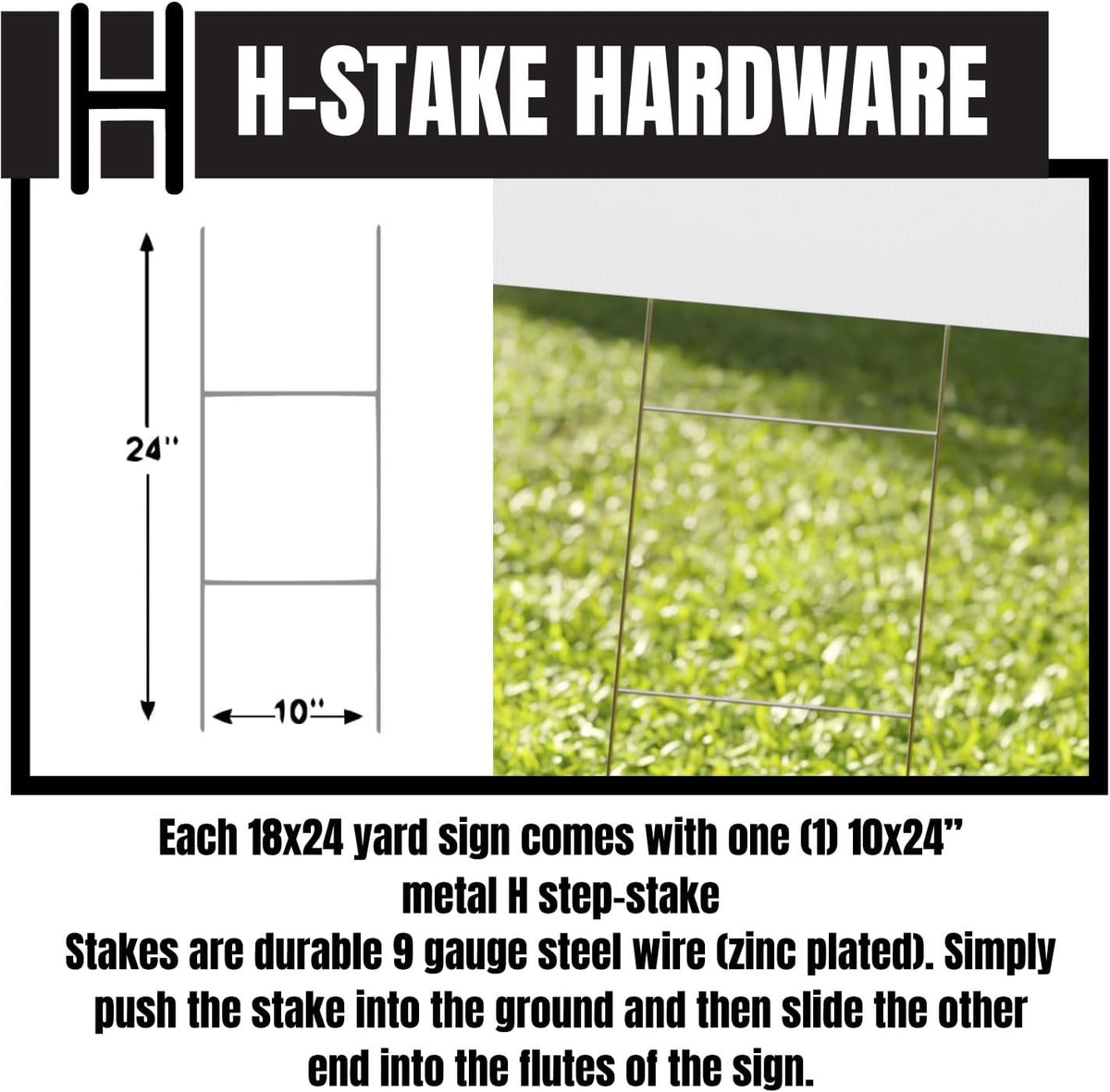 Twenty (20) Pack Custom Yard Signs Vertical, 18x24 Inch Double Sided, Stakes Included, Upload Artwork, Design Mutliple Versions per Pack Size (20)