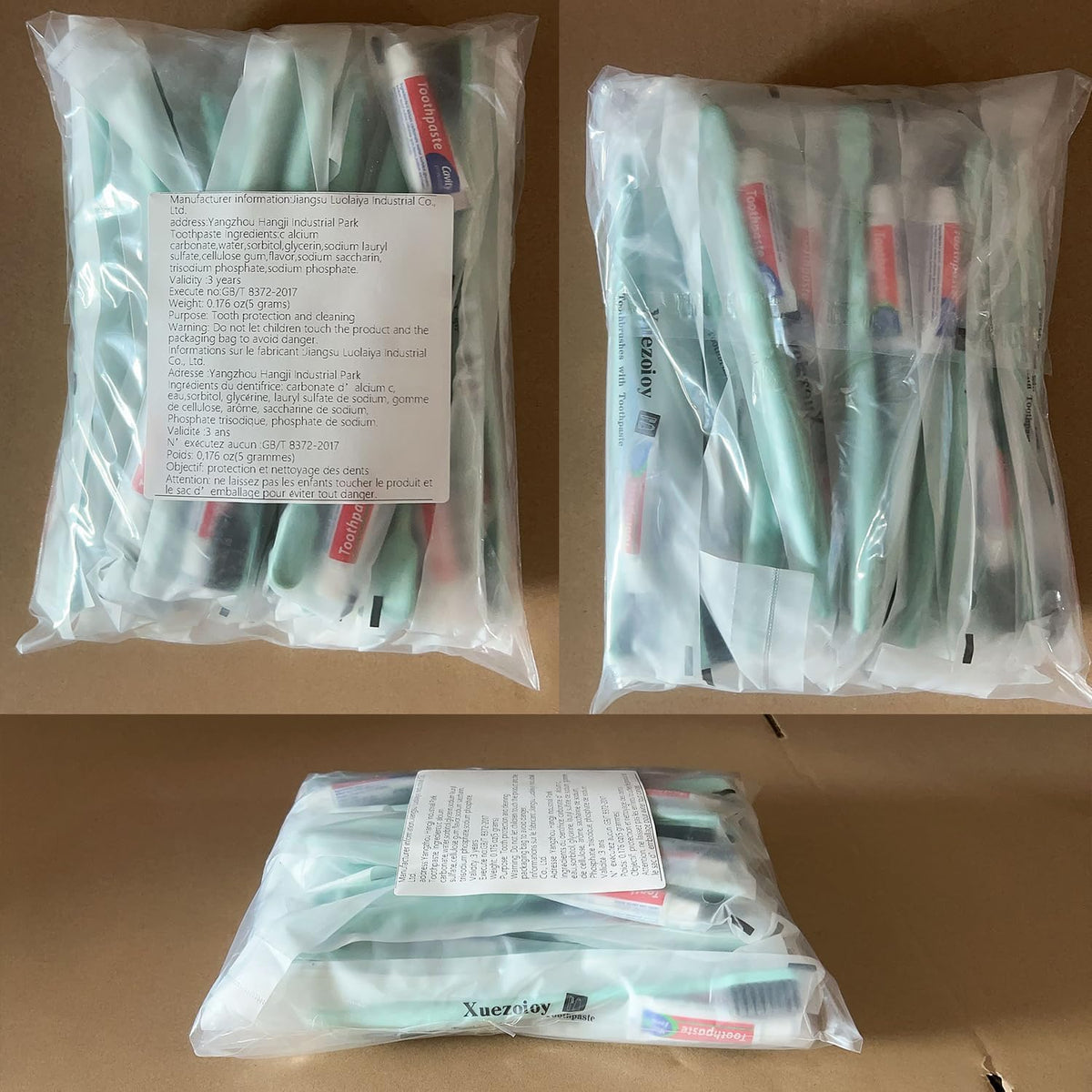 Disposable Toothbrushes with Toothpaste,1000 Pack Green Individually Wrapped Disposable Travel Toothbrushes Kit in Bulk for Homeless,Nursing Home,Hotel,Charity