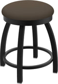 HBS 802 Misha 18' Swivel Vanity Stool with Black Wrinkle Finish and Canter Earth Seat