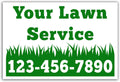 VIBE INK Custom Bulk Lawn Service Yard Signs 18'x12' - Single Sided Print - Customize to Add Your Name & Number! Glossy, UV-Ink for Durability, Business Marketing (100)
