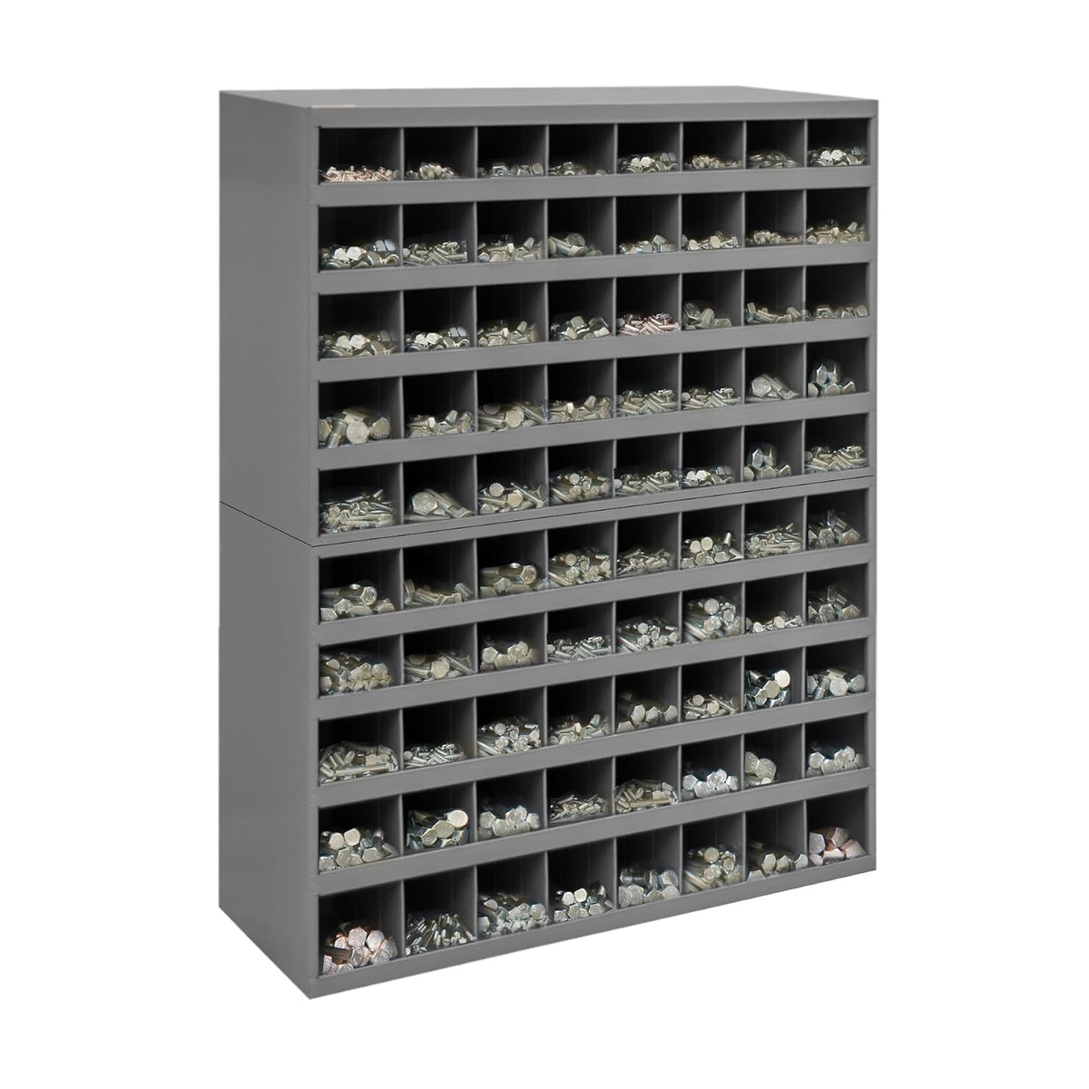 Titan Industrial Supply- Combo Grade 8 Coarse & Grade 8 Fine Thread Bolt Kit Assortment- 4460 pcs with Hex Cap Screws, Hex Nuts, Nylon Locknuts, Washers, & Two Durham 40 Hole Metal Bin
