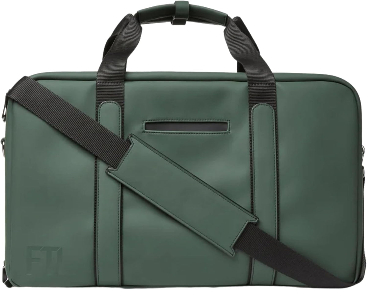 The FTL Pro Mens Travel Bag - 30L Premium Work to Gym Weekender Duffel with Garment Bag, Shoe Space & 18' Laptop Sleeve - Business Carry On Hybrid, Fits Under Airplane Seat - Abbot Green