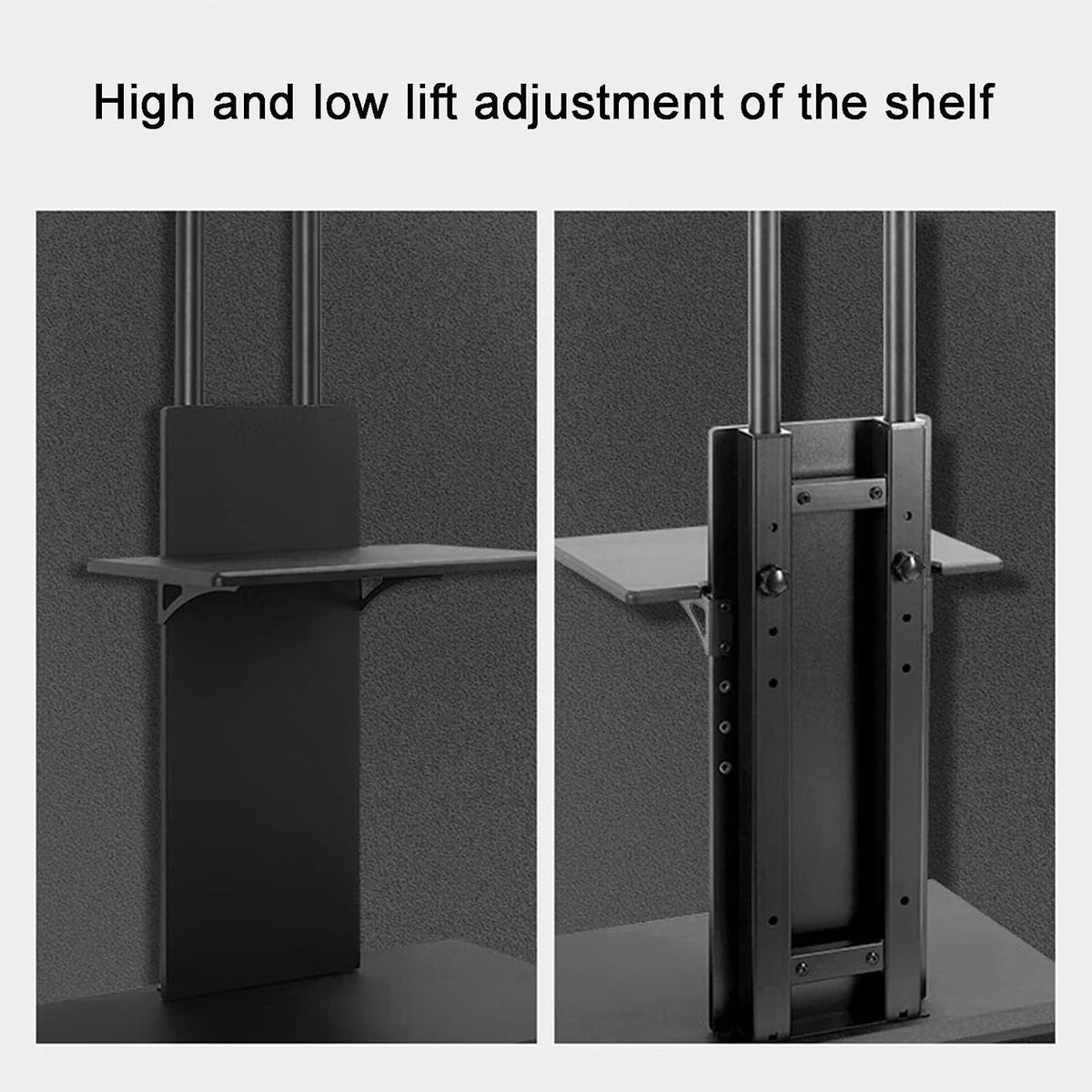 Universal TV Stand Swivel and Height Adjustable TV Mount Stand with Wood Base, Portable Floor TV Stand Holds - Mobile Stand, Floor TV Stand for 32-70 Inch TVs, Perfect for Corner &
