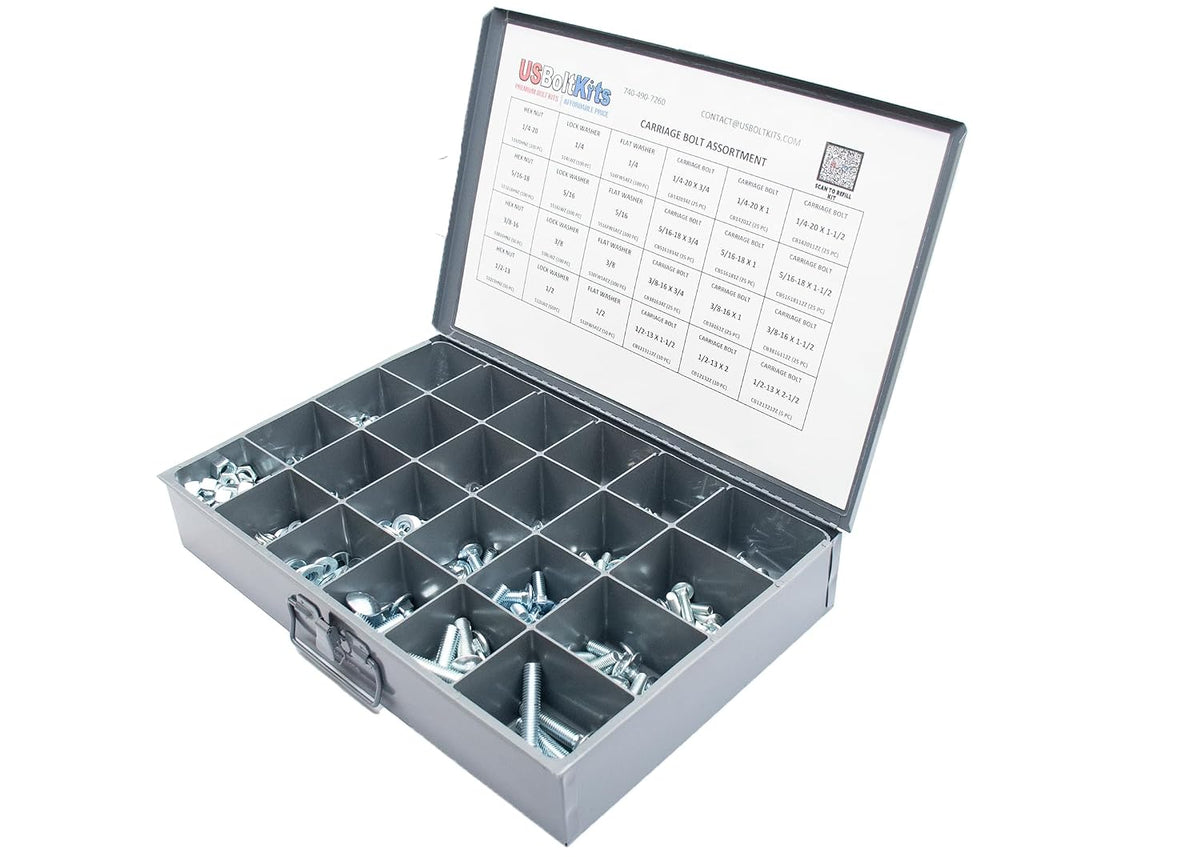 1250 Piece Carriage Bolt Assortment