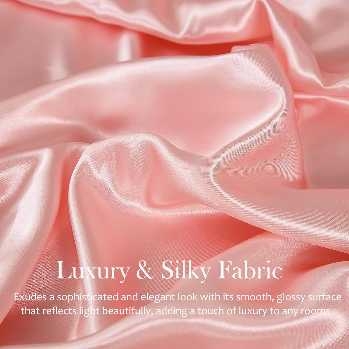 MOVE OVER Satin Comforter King Size 8 Pieces Pink Silky Satin Comforter Set with Sheet Set Luxurious Pink Ruffled Bedding Comforter Set Super Silky Soft Silk Like Satin Bed Set for All Season