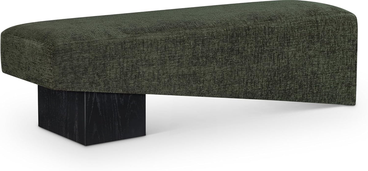 Meridian Furniture Alora Green Polyester Fabric Bench