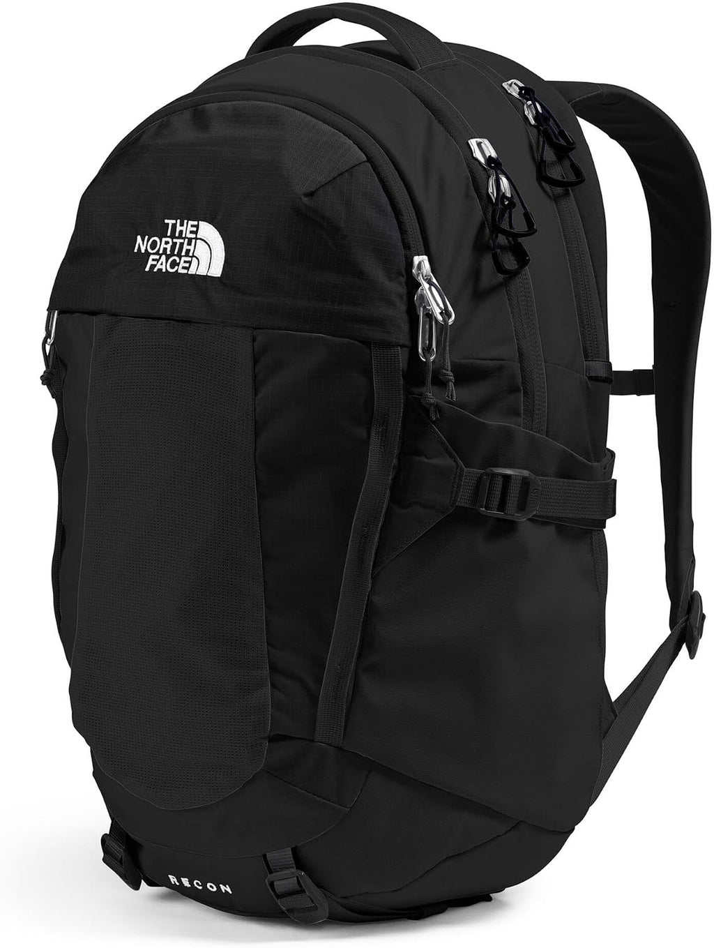The North Face Women's Recon Everyday Laptop Backpack - Commuter Travel Bag, 18' Laptop Sleeve, Water-Repellent, TNF Black/TNF Black-NPF, One Size
