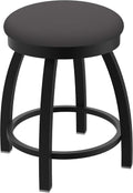 HBS 802 Misha 18' Swivel Vanity Stool with Black Wrinkle Finish and Canter Storm Seat