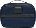 TUMI - Alpha Split Travel Kit - Compact Toiletry Bag for Men & Women - Features Removable Leather Handle & 3 Zip Pockets - Navy