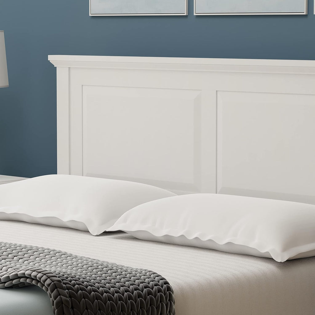Glenwillow Home Cottage Style Solid Wood Platform Bed in Twin - Gloss White