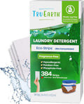 Tru Earth Compact Dry Laundry Detergent Sheets, Unscented - Up to 768 Loads (384 Count) - Paraben-Free - Original Eco-Strip Liquidless Detergent, Travel Sheets, Bulk