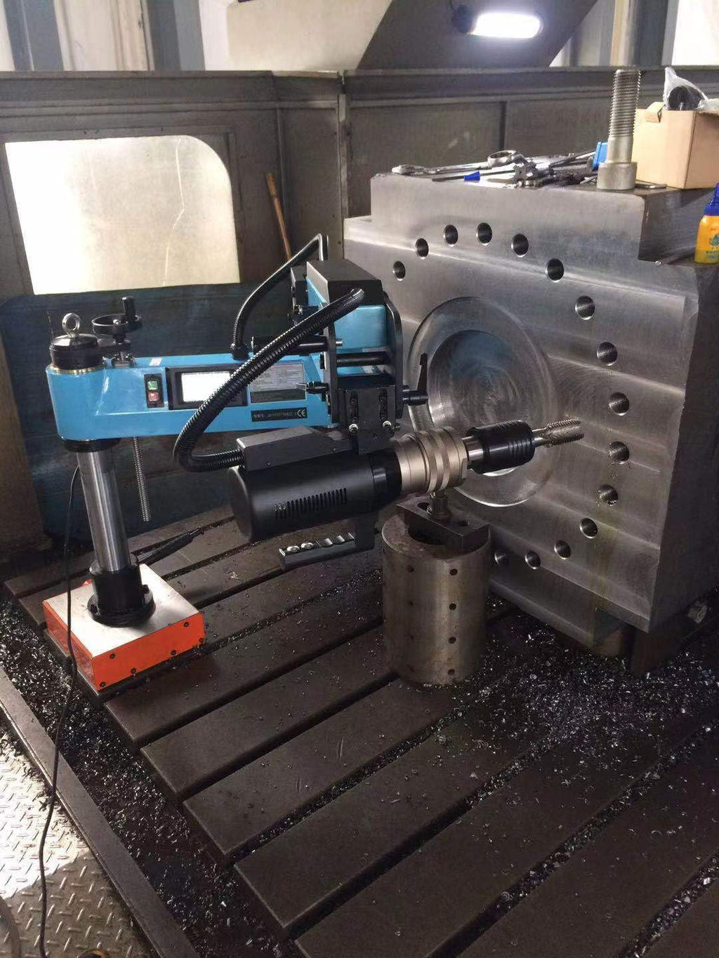 US Stock Magnetic Base for M16 Electric Tapping Machine Magnetic Base for Tapping Arm Small Size with High Magnetic Mobile Base Magnet for M16 Electric Tapping Arm Machine