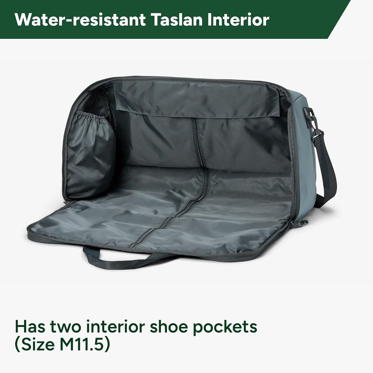 Halfday Convertible 2-in-1 Garment Duffel Weekender Bag 40L: Wrinkle-Free Travel (Hanging Suit Compartment, Shoe Pockets, Trolley Sleeve), Durable & Water-Resistant Carry-on, Coast