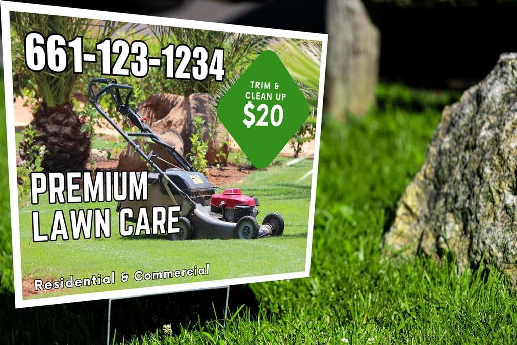 UV Printed Custom Yard Signs for special occasions business advertising, realtors, sales events with our custom yard signs. Add text, colors, images, great in the yard or business. (50pk)