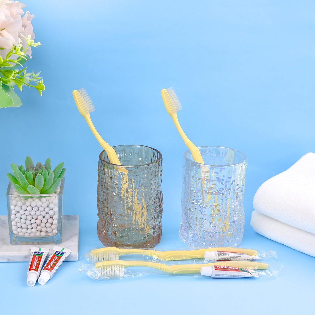 Disposable Toothbrush with Toothpaste Set, Individually Wrapped Soft Bristles Travel Size Manual Toothbrushes Kit in Bulk for Hotel/Travel/ Business/Donation/Homeless/Charity/Camping (1000 Pack)