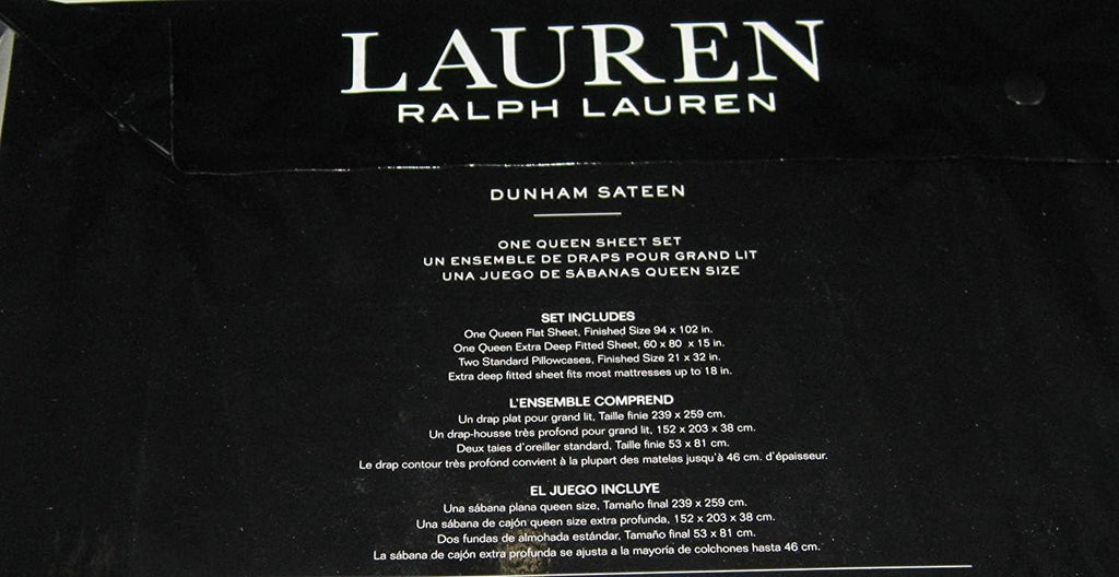 RALPH LAUREN Queen Dunham Sateen Oat/taupe Sheet Set
