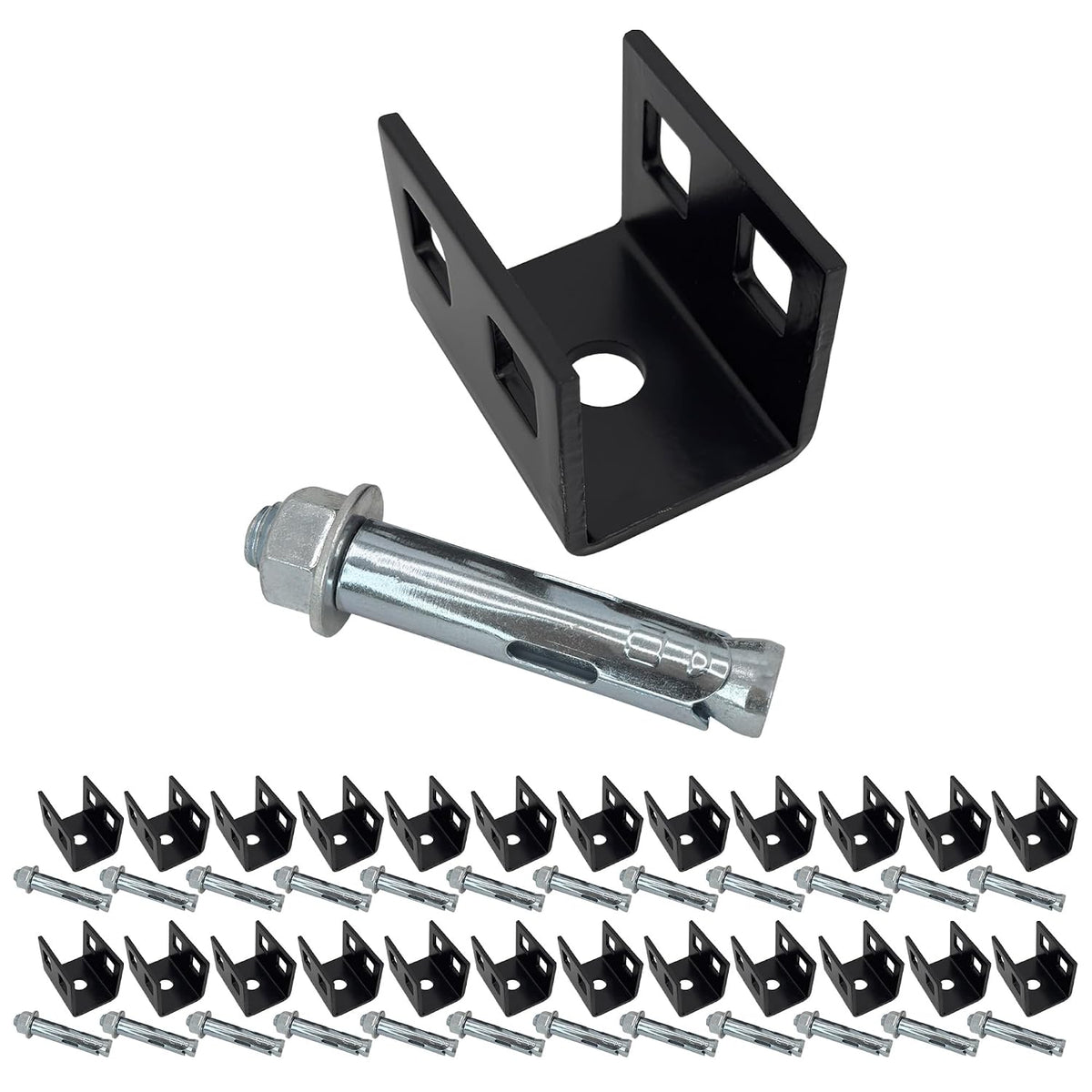 Mobile Home Concrete Slab Anchors with Expansion Bolt Set for Dry Concrete - Double Head Anchor (25 Pack)