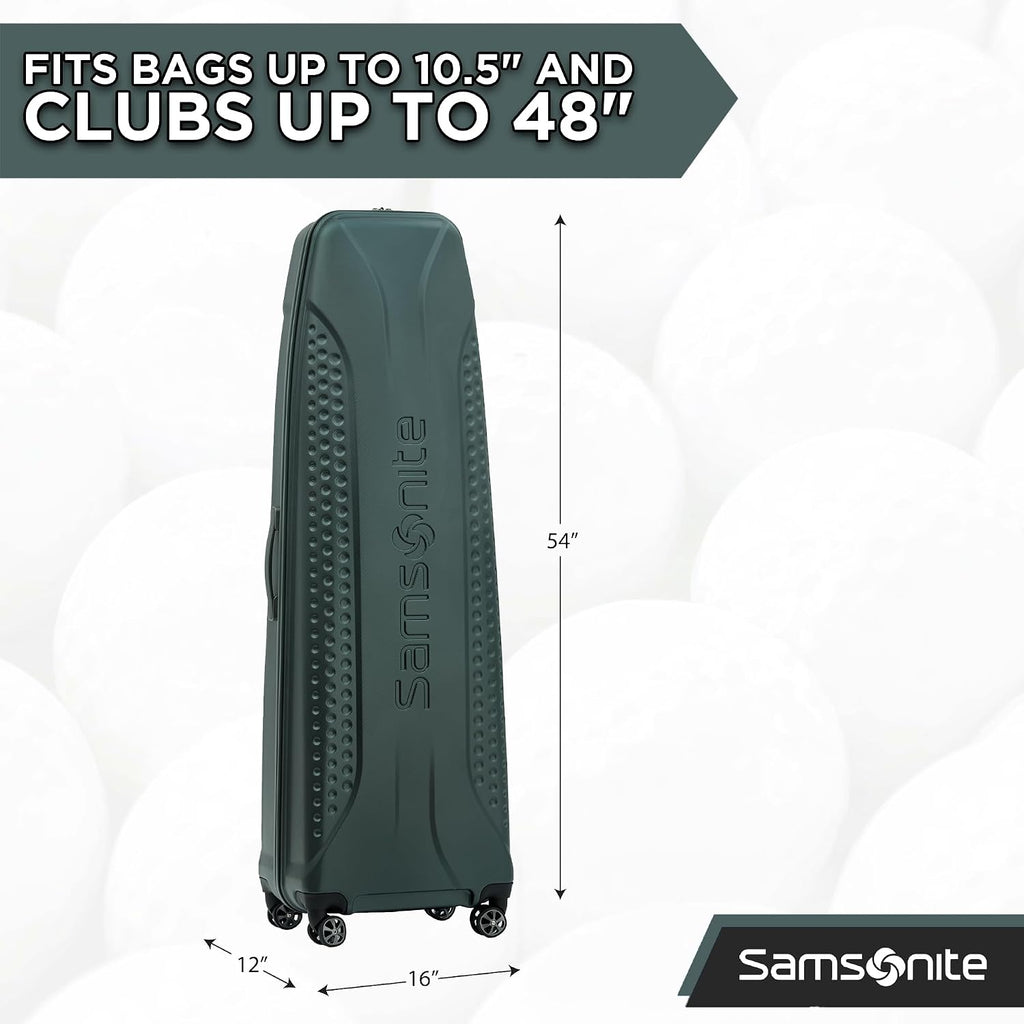 Samsonite Tour Pro Golf Travel Bags for Airlines, Hard Shell Golf Travel Case with Durable ABS, 360° Multi-Directional Shark Wheels, Lightweight Golf Club Travel Bag