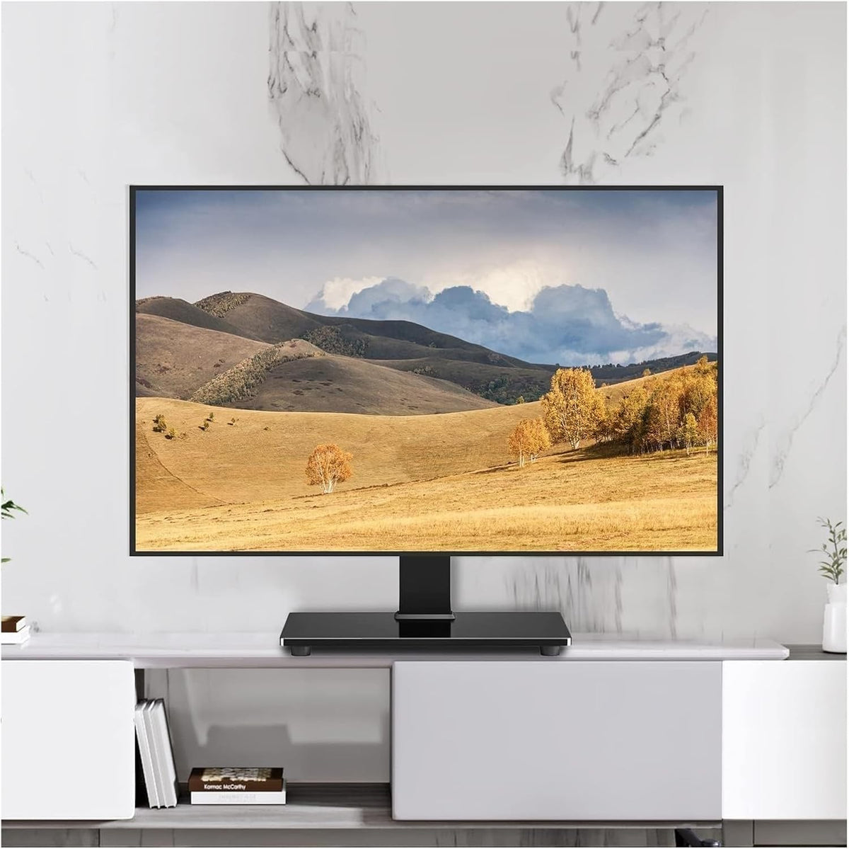 Mobile TV Cart, Rolling tv Stand, Mobile tv Stand TV Mount TV Stand Base,Universal Swivel TV Stand Height Adjustable TV Table Stand