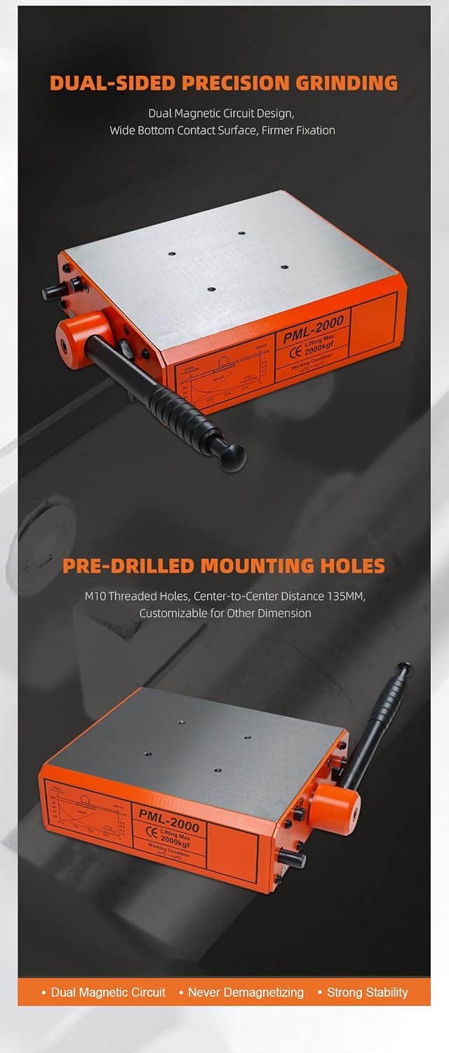 Magnetic Base for Tapping Machine Mobile Base Magnet Small Size with High Magnetic 2000Kg for M48R Electric Tapping Arm