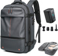 Somago Vacuumable Backpack Expandable Water-resistant Travel Bag with Air Pump TSA Lock Anti-thief Pocket