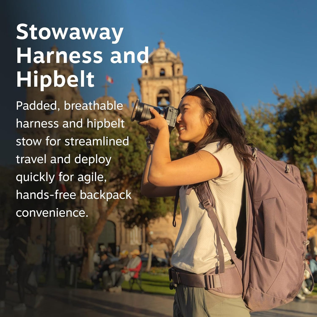 Osprey Fairview 40L Women's Travel Backpack - Carry On Bag with Laptop Sleeve and Toiletry Pocket, Graphite Purple