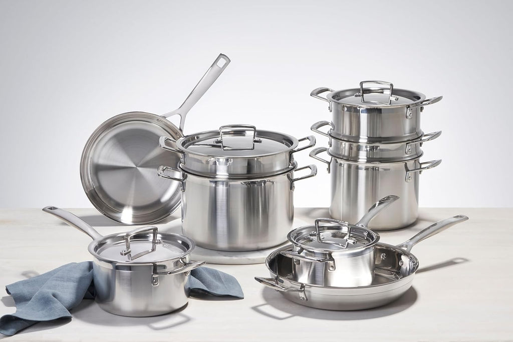 Le Creuset Tri-Ply Stainless Steel 6-Quart Covered Saute Pan