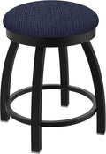 HBS 802 Misha 18' Swivel Vanity Stool with Black Wrinkle Finish and Graph Anchor Seat