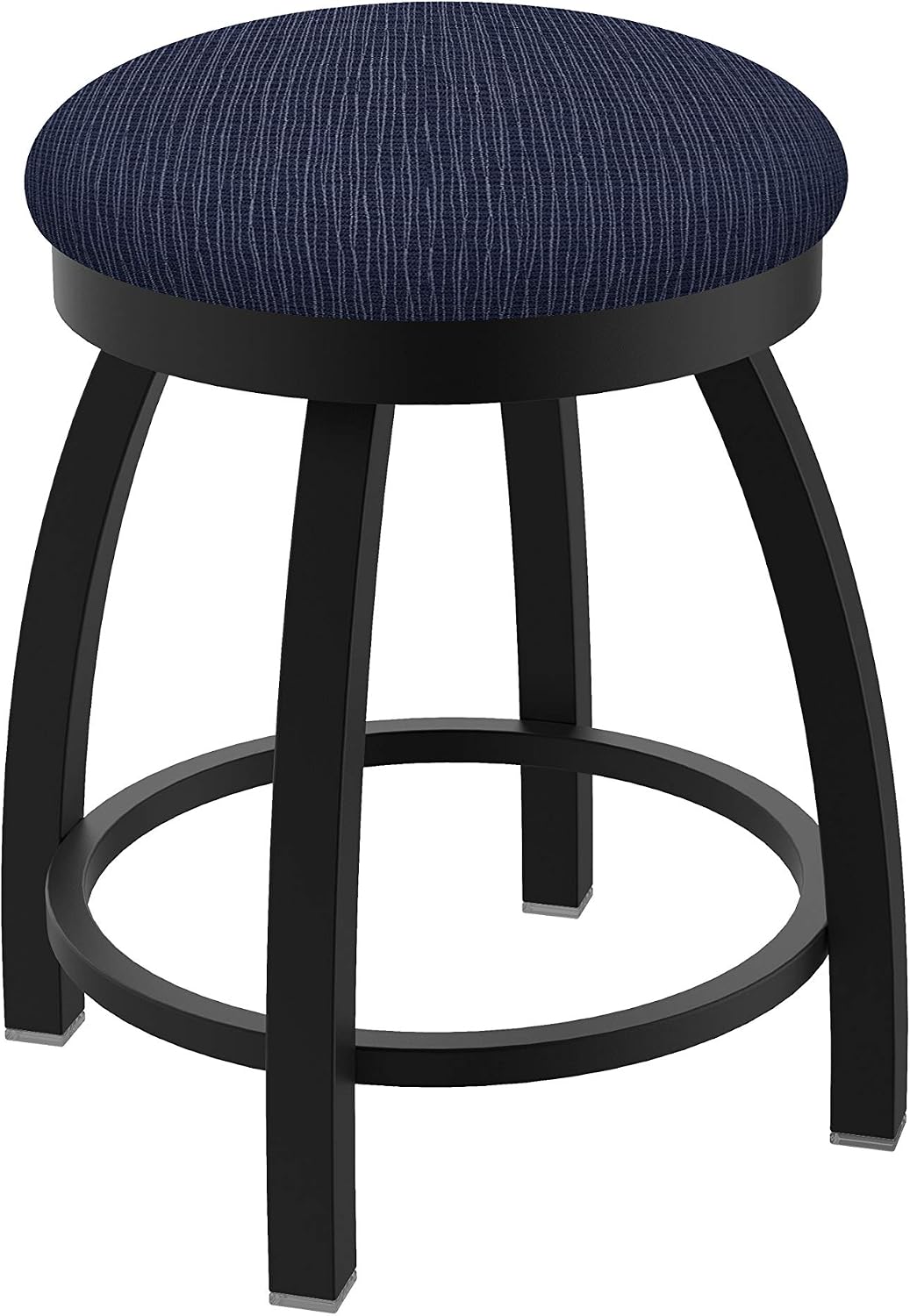 HBS 802 Misha 18' Swivel Vanity Stool with Black Wrinkle Finish and Graph Anchor Seat