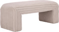 SAFAVIEH Home Collection - Arihana Curved Waterfall Bench, Beige Upholstered Seating (BCH6405A)