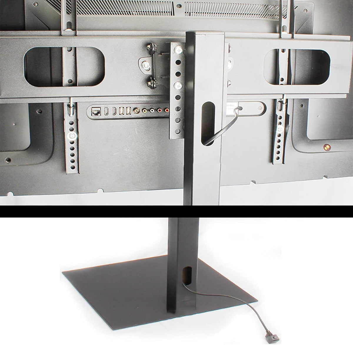 Universal TV Stand TV Stand Base Floor TV Stand Mount Mobile TV Monitor Tilt Swivel Stand 32'-55' Universal LCD TV Stand Height Adjustable, Holds Up to 99lbs, 600x400mm(Max) Tv St