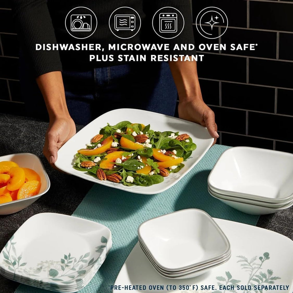 Corelle Square Amalie 16-piece Dinnerware Set, Service for 4