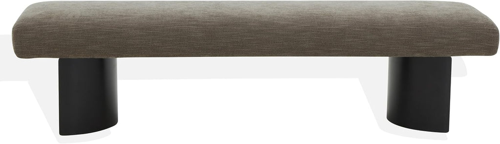 SAFAVIEH Couture Collection Raelee Modern Contemporary Brown/Black Metal Legs Bench