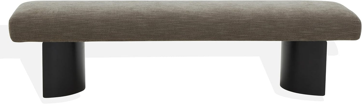 SAFAVIEH Couture Collection Raelee Modern Contemporary Brown/Black Metal Legs Bench