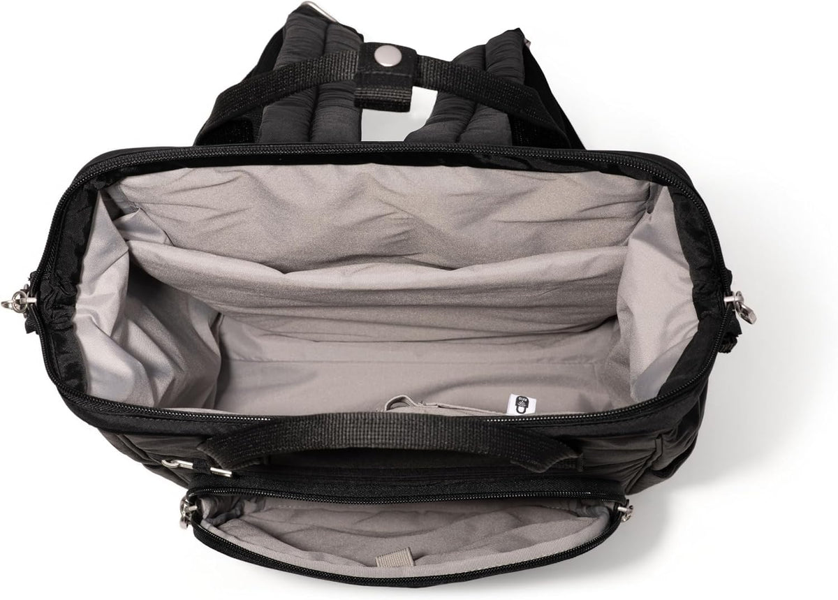 Baggallini Securtex Anti-Theft Windsor Backpack for Travel, Work & College, RFID & Locking Zipper, Up to 16' Laptop