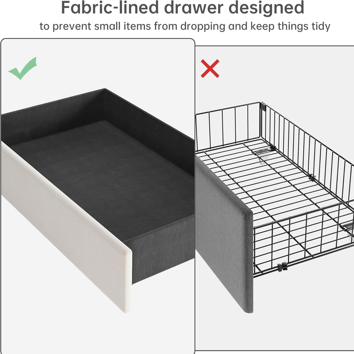 GarveeHome Queen Bed Frame with Storage Headboard& Charging Station, Velvet Upholstered Queen Platform Bed Frame with 4 Drawers&Wooden Slat Support, Noise Free Design, Easy to Assemble, Beige