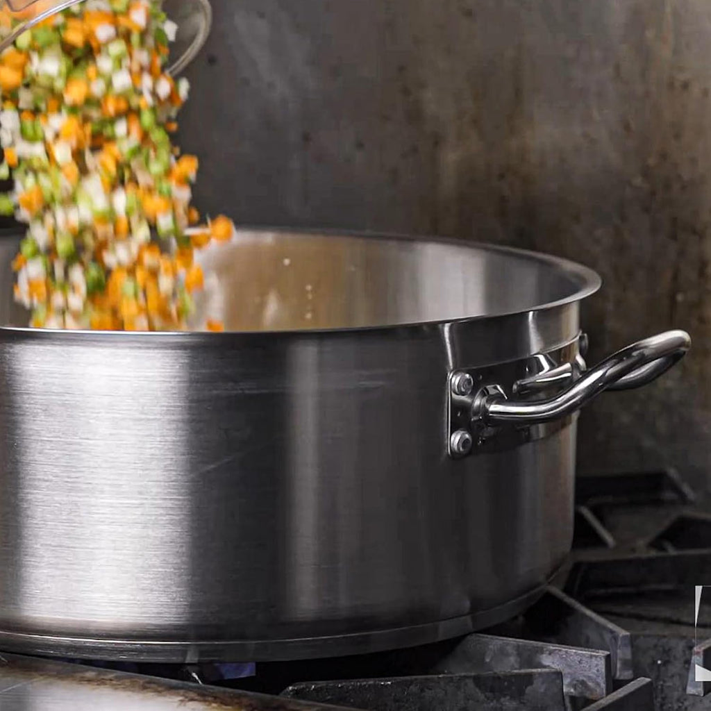 Stainless Steel Cookware Set With 2 Qt. and 4.5 Qt. Sauce Pans, 9.5' Non-Stick Frying Pan and Covers, Pots And Pans Set Stainless Steel, Induction Ready (6 Piece)
