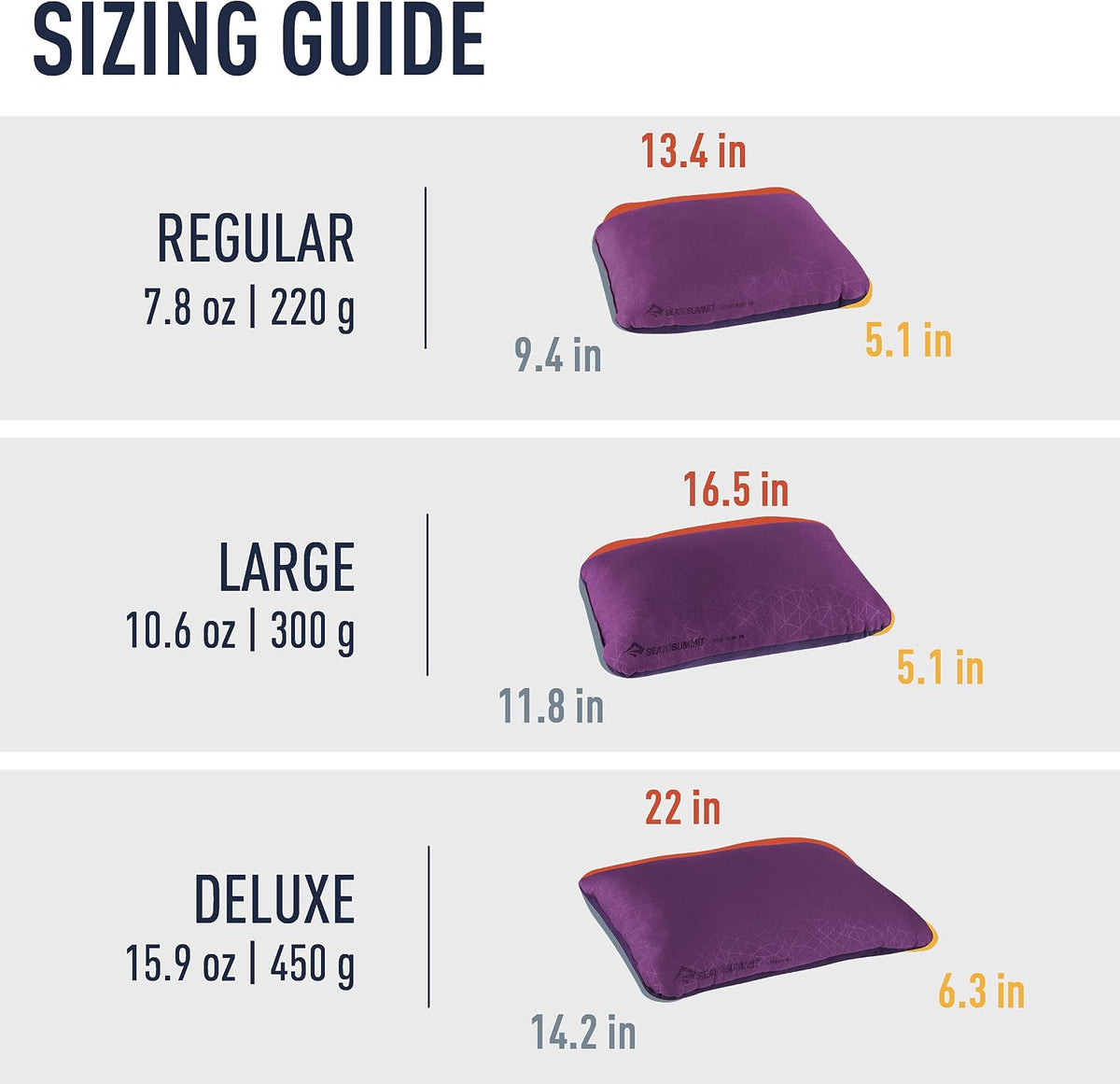 Sea to Summit FoamCore Camping and Travel Pillow