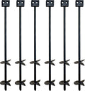 3/4' x 30' Mobile Home Double Disk Earth Auger Anchor, Heavy Duty Steel - RV, Camping, Tents, Trampolines, Deer Stands (6 Pack)
