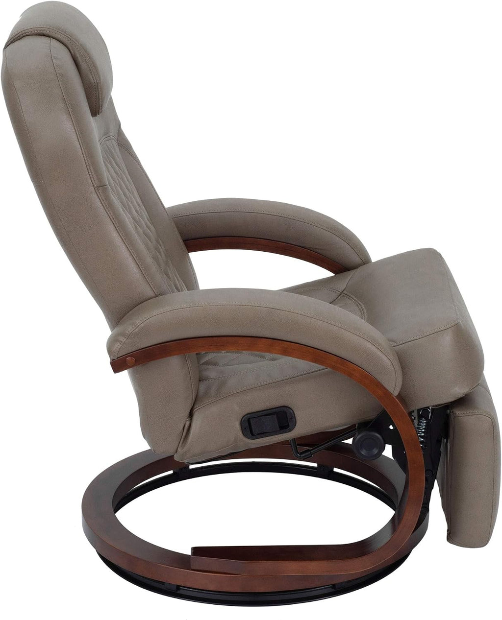 RecPro Nash 28' RV Euro Chair Recliner | Modern Design | RV Furniture | Swivel Base | Recliner Chair (2 Chairs, Putty)
