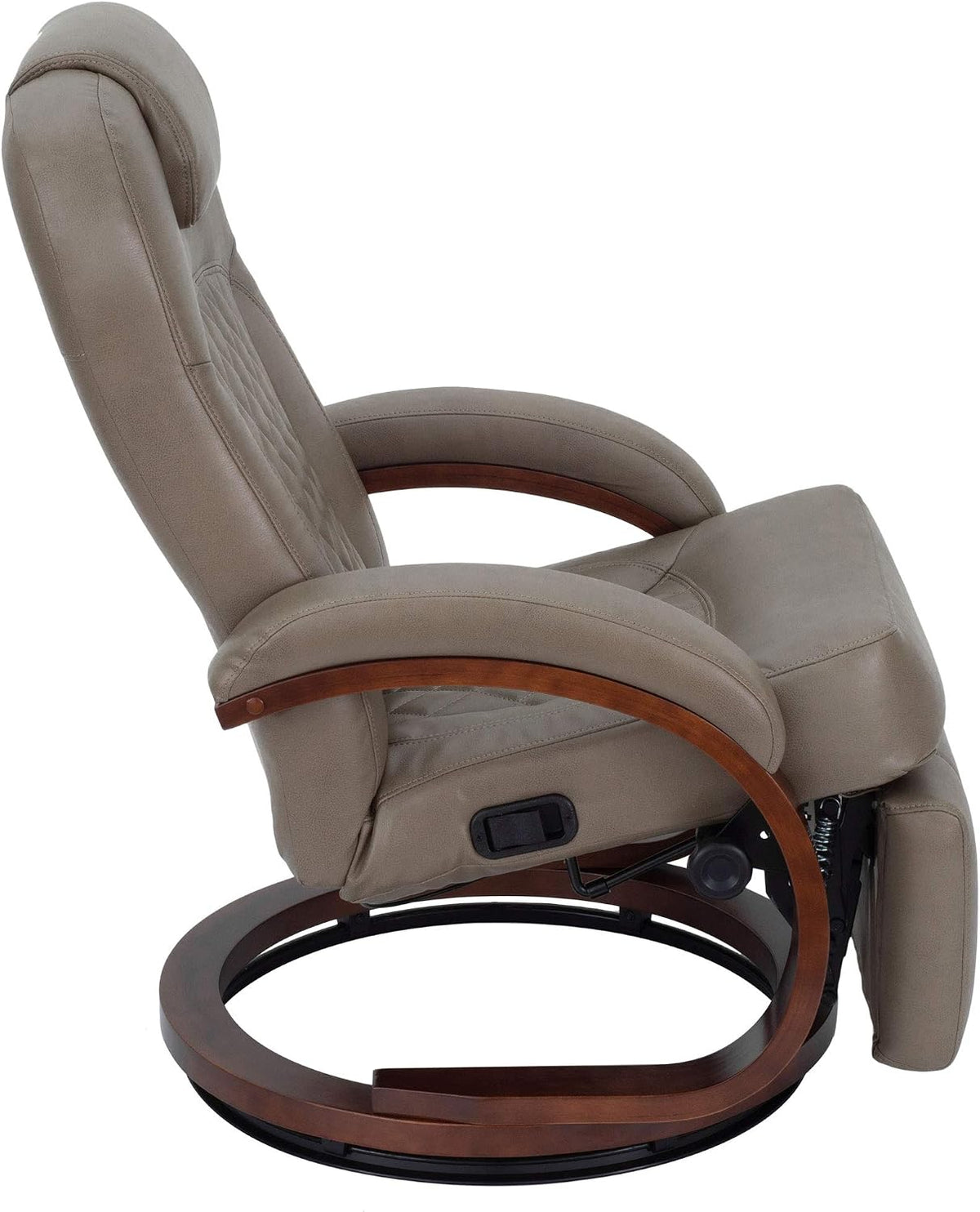 RecPro Nash 28' RV Euro Chair Recliner | Modern Design | RV Furniture | Swivel Base | Recliner Chair (2 Chairs, Putty)