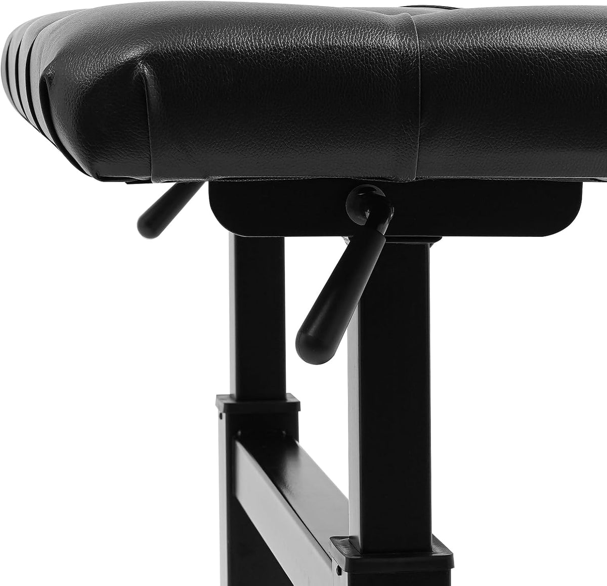 18''-23'' H Adjustable Piano Bench, Heavy Duty Keyboard Piano Stool, Piano Chair with PU Leather Cushion, Hydraulic Lifting Keyboard Bench(Black)