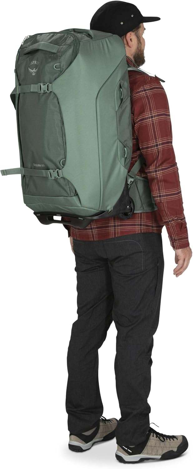Osprey Sojourn 22'/45L Wheeled Travel Backpack with Harness, Koseret Green