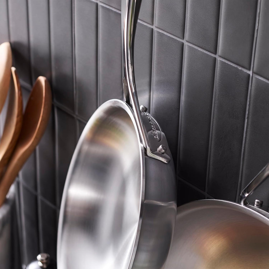 Demeyere Essential 5-ply 2-pc Stainless Steel Fry Pan Set, 8' and 11', Compatible on all Stovetops, Made in Belgium